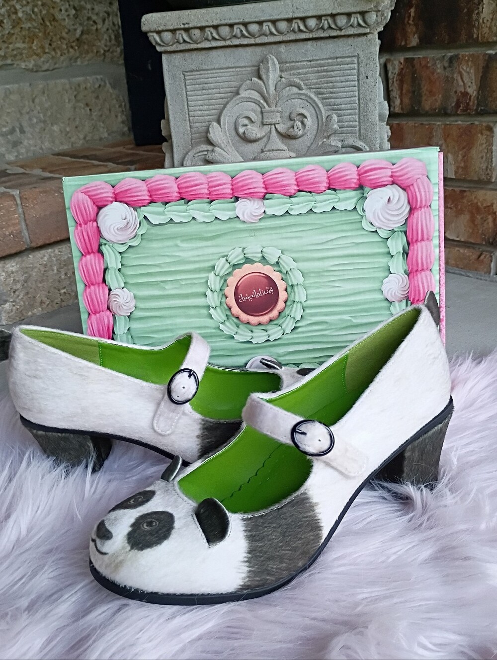 NEW Hot Chocolate Design Retro Rockabilly Panda Bear Mary Jane Platform Shoes